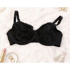 torrid black lace underwire Balconette unlined bra size 40dd
